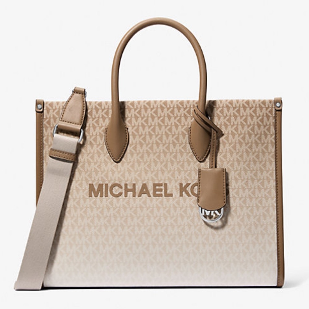 Michael Kors Mirella Medium Ombré Logo EW Tote Bag 
Husk 
NWT - Picture 11 of 13